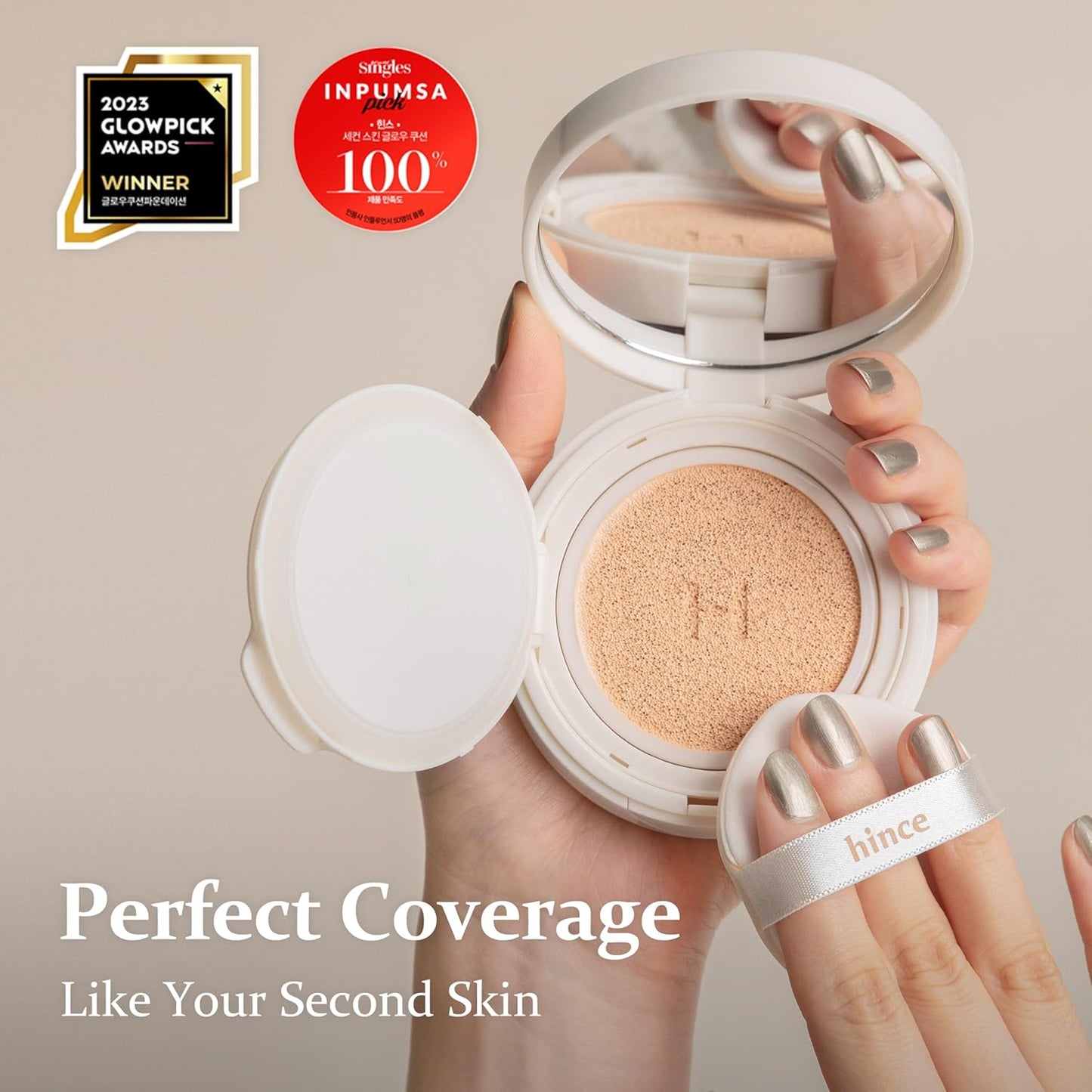 Second Skin Glow Cushion-12G | Skin Foundation Dewy, Glow, Long-Lasting, Classy, Clean Beauty, Lightweight, Natural Look,Refreshing, Moisturizing, Slim Fitting Texture (ROSY, 15)