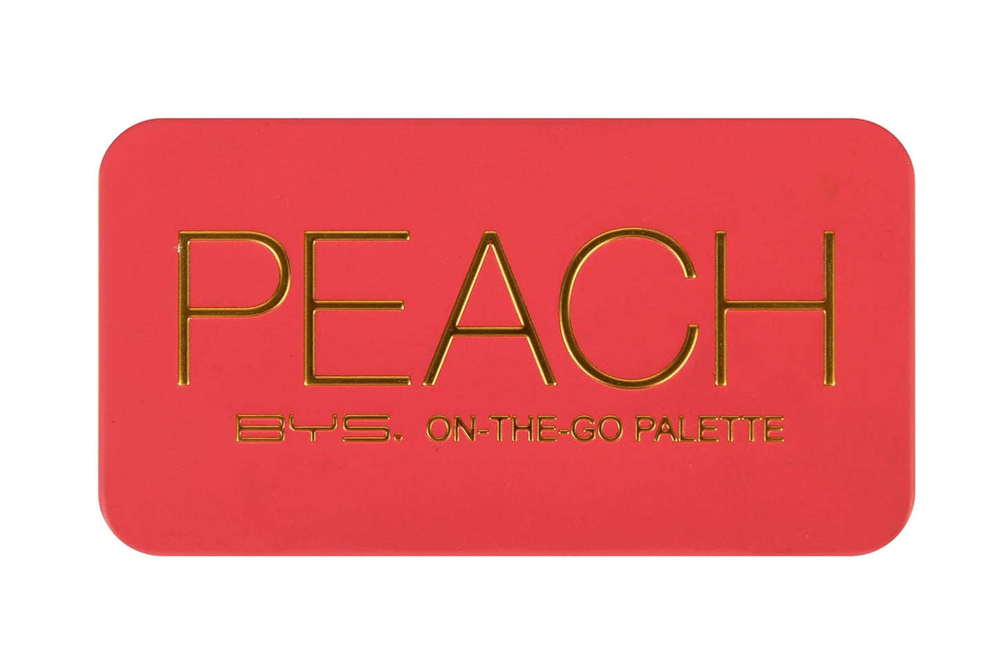 On-The-Go Peach Eyeshadow Palette with Primer Highlighter and Mirror, 6 Eyeshadows, 1 Highlight, 1 Prime