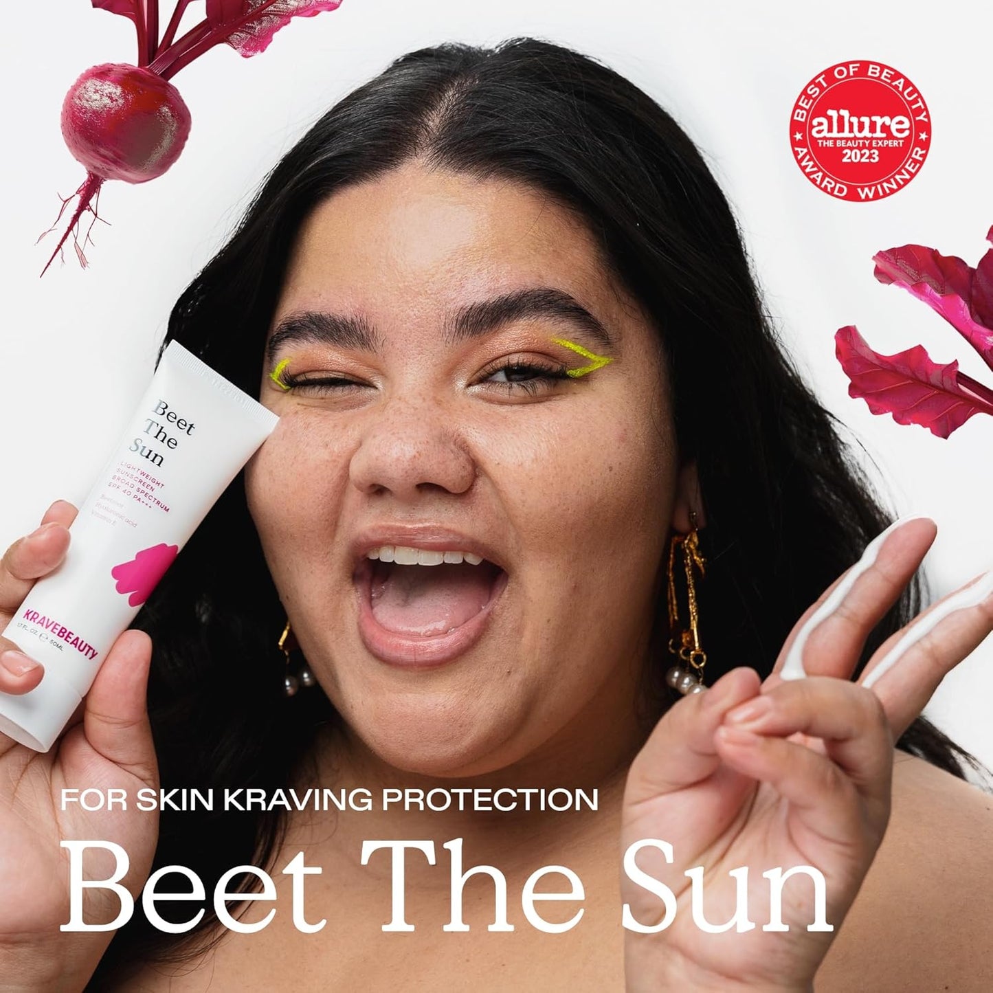 Beet the Sun SPF 40 PA+++ Broad Spectrum Sunscreen, Daily Non-Greasy Chemical SPF, No White Cast or Pilling, for All Skin Types, Vegan & Cruelty Free, 1.7 Fl Oz