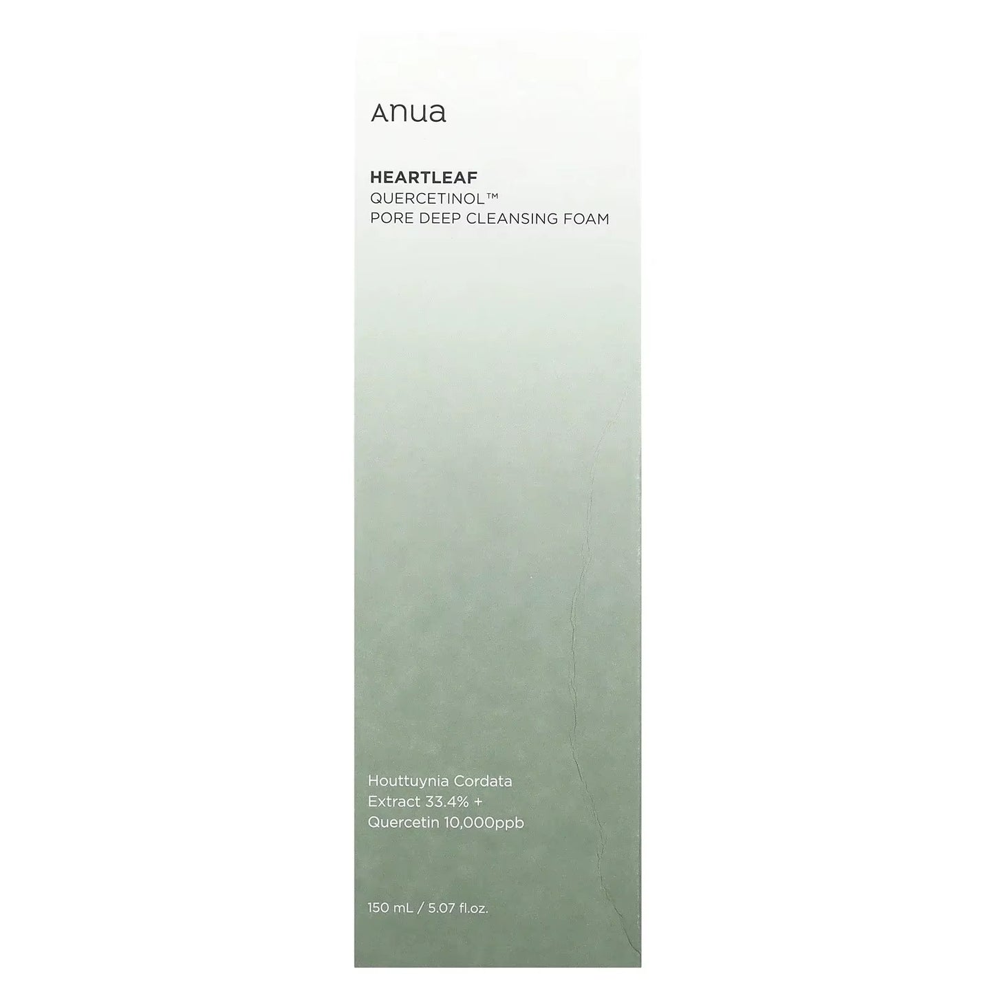 Korea Heartleaf Quercetinol Pore Deep Cleansing Foam Facial Cleanser Oil Control Face Wash for Sensitive Acne Prone Skin 150Ml