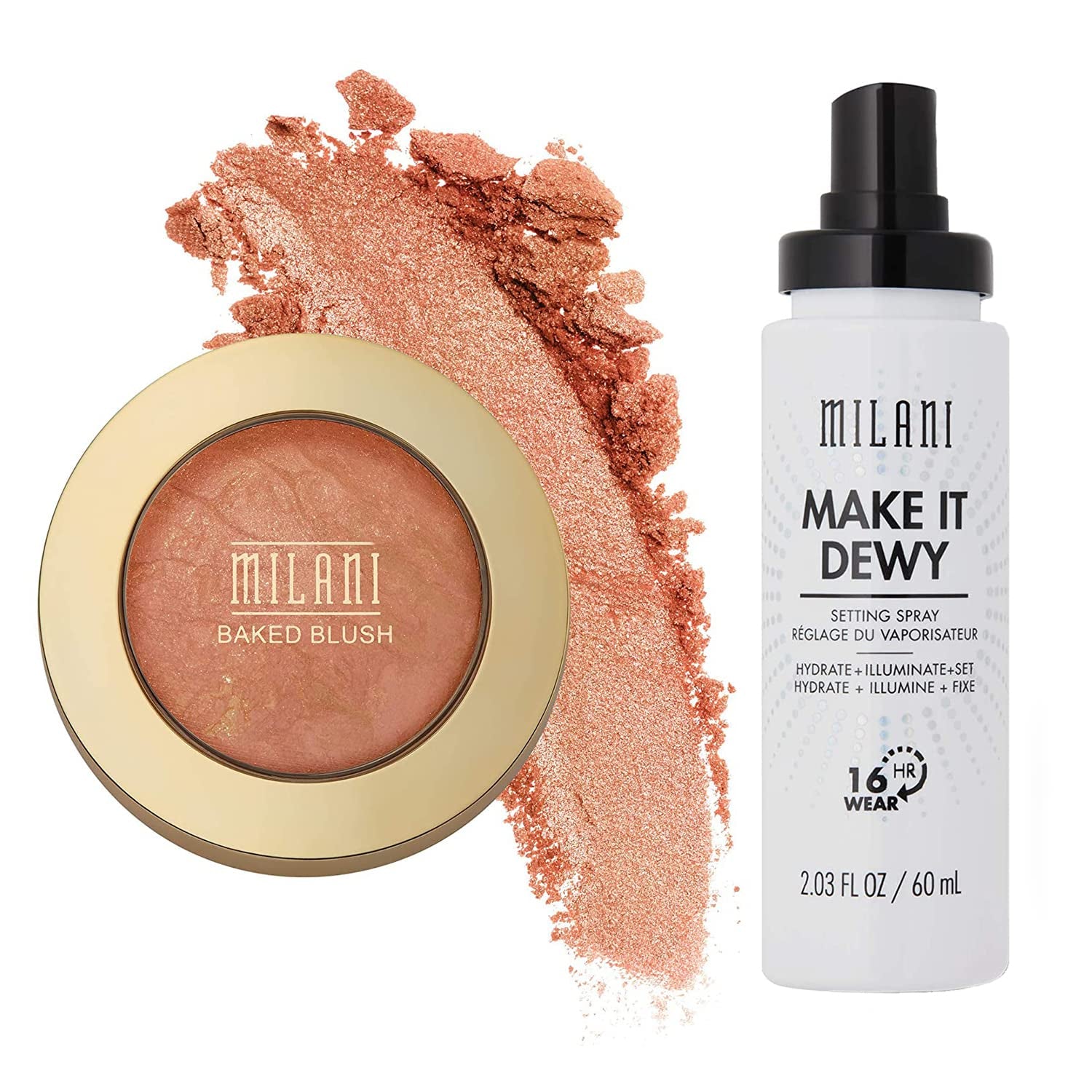 Make It Dewy Setting Spray and Baked Blush Bellissimo Bronze