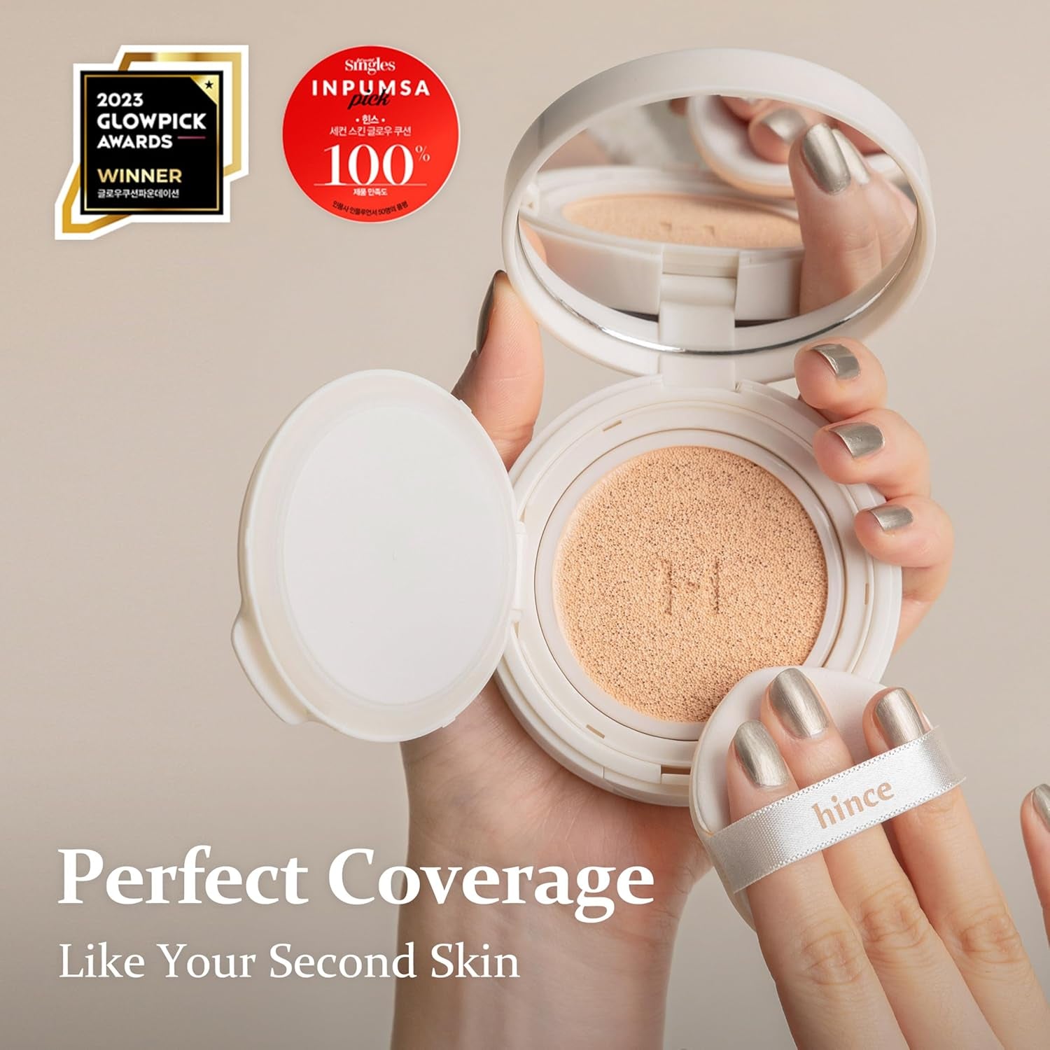 Second Skin Glow Cushion-12G | Skin Foundation Dewy, Glow, Long-Lasting, Classy, Clean Beauty, Lightweight, Natural Look,Refreshing, Moisturizing, Slim Fitting Texture (ROSY, 15)