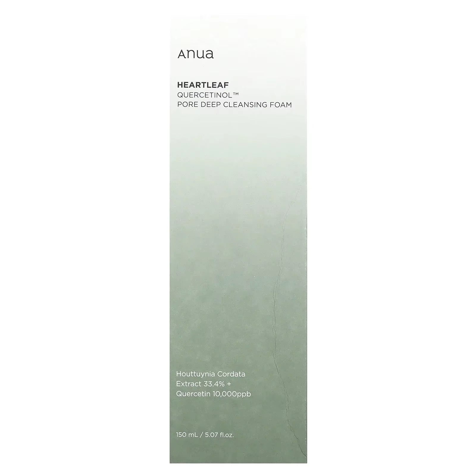 Korea Heartleaf Quercetinol Pore Deep Cleansing Foam Facial Cleanser Oil Control Face Wash for Sensitive Acne Prone Skin 150Ml
